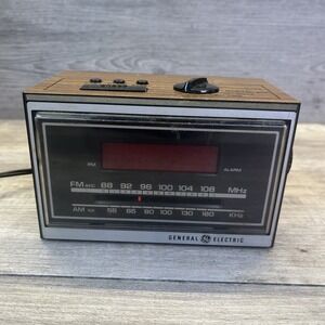 General Electric Alarm Clock Vintage Digital Radio Vtg Music
